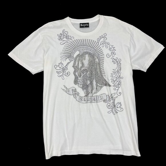 Rawyalty Couture Y2K Rhinestone Stud Roman Soldier Design USA Mens XL X-Large - Picture 1 of 7